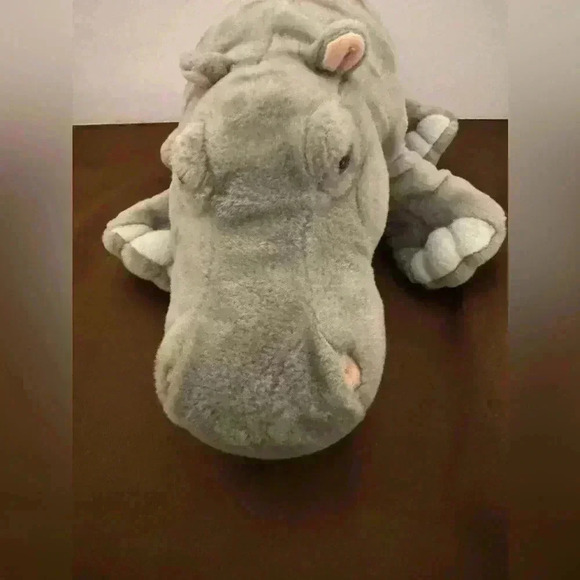 Wild Republic Gray Hippo and Fisher Price Glow Seahorse - Picture 1 of 9